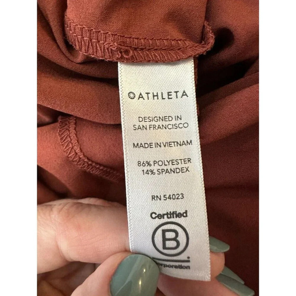 Athleta Sarasota Jumpsuit Womens Small Russet Brown Color Comfort Stretch Travel - Picture 6 of 10